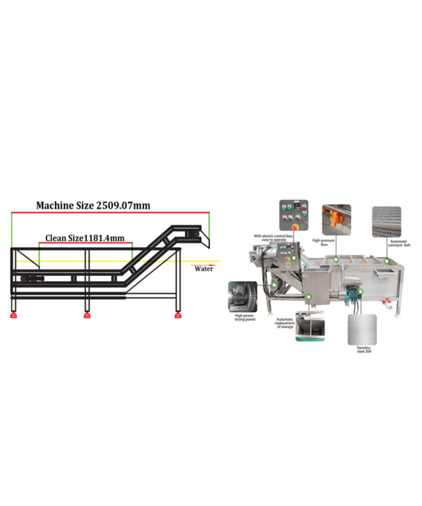 bubble washing machine for fruits and vegetables